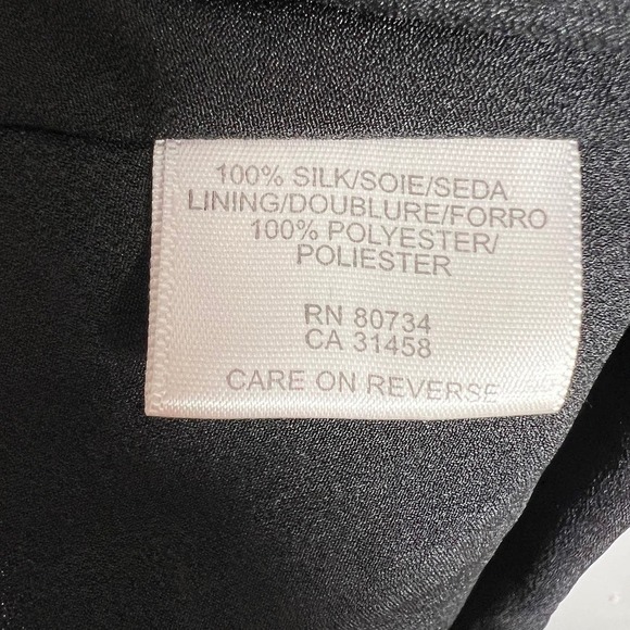 NEW! BCBG MAXAZRIA Silk Ikat Floral Strapless Mini Dress 2 Black Tie Front $260 - Picture 9 of 9